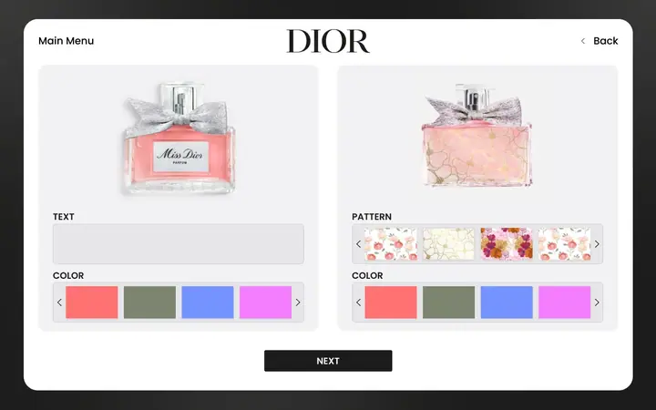 Dior — UI ডিজাইন